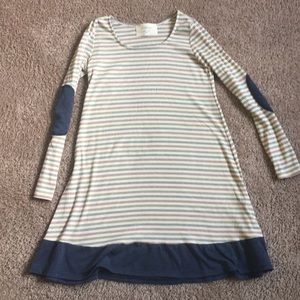 Striped long sleeved dress